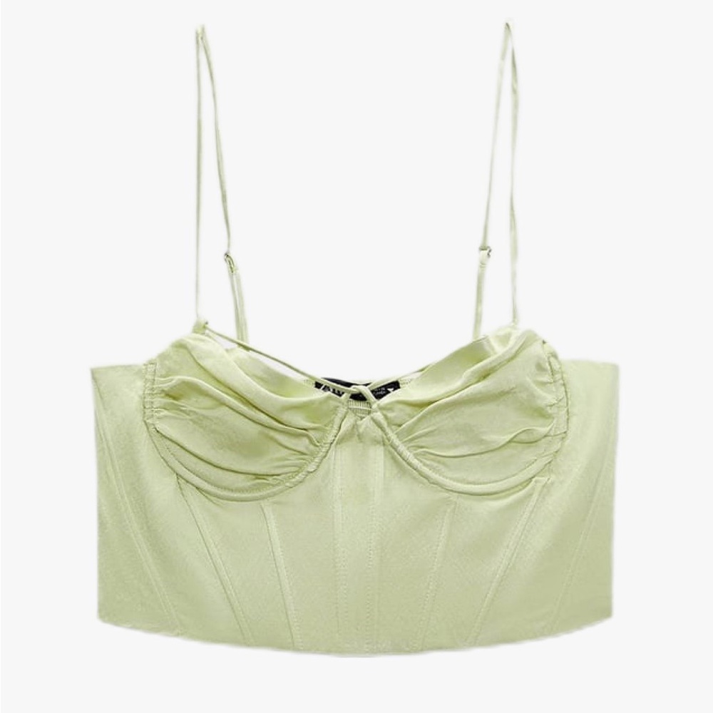 Zara satin corset top
